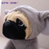 PC CM Стили Sharpei Pale Dog Doll Culd Cuddle Hat Simulation Belldog Pug Cuddles Toy for Kids Gift J220704