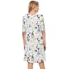 Femmes robe Vintage Floral 3D imprimé col en v ample décontracté à manches courtes robe droite pour les robes féminines robe d'été 220616