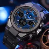 Нарученные часы череп цифровые часы Men Sport Watch Electronic светодиодные запястья для часовых водонепроницаемых наручных часов.