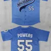 XFLSP 55 Kenny Powers Myrtle Beach Mermen Charros Jersey personalizzato Bad News Bears N. 12 Tanner Boyle Kelly Leak Movie 1976 Chico's Bail Bonds Jers