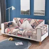 Krzesło obejmują bawełnianą i lnianą sofę sofy do salonu geometryczne antydirty zdejmowana kanapa ręcznik