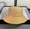 Fashion Designer Bucket Hat for Women Wide Brim Hats Summer Sun Visor Street Straw Cap 2022