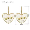 Dangle & Chandelier Vintage Earrings Geometric Dry Flower For Women Girl BOHO Resin Drop Brincos Fashion Tortoise JewelryDangle Mi218O