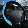 Avvolgere il volante dell'auto in peluche invernale caldo 8 colori tra cui scegliere per 37 38 cm 145 "15" intrecciato sul capo del volante J220808