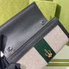 مصممة Crossbody أكياس الكتف الأزياء سلسلة الأزياء حقيبة اليد محافظ المحفظة حامل بطاقة الشهيرة رسائل العلامة التجارية الأحمر والأخضر تصميم مخطط