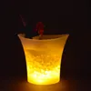 LED Bière Seau À Glace Drinkware Coloré Barre Lumineuse Acrylique Champagne Seau 5L En Plastique Cocktail Vin Refroidisseur KTV HH22-87