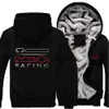 F1 Team Sudadera con capucha para hombre, Otoño Invierno, moda para hombre, Jersey acolchado de lana, ropa de calle, abrigo con cremallera, Sudadera con capucha cálida