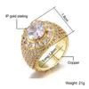 Cluster Rings Large Clustered Band Rings for Men Iced Out Trendy Copper Zirconia Hip Hop Fashion Jewelry 220422
