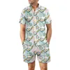 Męskie dresy Zestaw koszul w kwiaty Męskie 2 elementy Letnie ubrania Na Odzież plażowa Casual Stroje Krótki rękaw NadrukMęskie