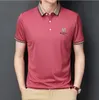 2021 Sommar New Youth Lapel Trend Polo Shirt Mäns Mode Koreansk Casual Short-Sledd T-shirt