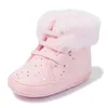 Första Walkers Winter Baby Booties Shoes Fluff Keep Warm Born Flash Boy Gilr Boots Spädbarn Crib ShoesFirst