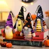 Fournitures de fête Gnomes d'Halloween Illuminés Ornements Suspendus À La Main En Peluche Elf Stuff Poupées Décor pour Arbre Home Party Cadeau XBJK2208