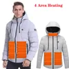 Men's Jackets 2/4/9 Places Self Heated Jacket USB Electric Heating Thermal Coat Winter Men Women's Warmte Vest