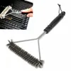 BBQ Tools Accessories Barbecue Grill Brush Clean Tool Accessories Stainless Steel Bristles Non-stick Cleaning Brushes