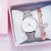 Детские часы Orologio Donna Cite Hearted Dial Dial Детские часы Студент Мода Простая девушка девушка Смотрейки