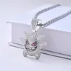 Anhänger Halsketten Messing Zirkon Cartoon Halskette Iced Out Hip Hop Schmuck Für Männer Und FrauenAnhänger HalskettenAnhänger