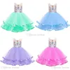 Flickans klänningar Baby Girls Casual Toddler Clothes Unicorn Princess Christmas Gaze Kids E3012