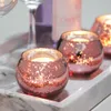 Merkür Cam Mum Tutucular Votive Tealight Şamdan Düğün Centerpieces Partiler Ev Dekorasyon Hediyesi