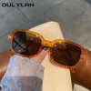Oulylan Small Oval Sunglasse Men Luxury Vintage Sunglass Male Male Black Sun Glases UV400 220620