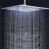 Bathroom Shower Heads Nickel Black Chrome Gold 16 Inch Led Rain Head High Pressure Without Arm Work by Water Flow Temp V0bv221l187j