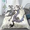 Ancient Dragon Pattern High-definition Digital Print Bedding Set Double Queen Down Quilt Cover Pillowcase Home Textile