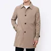 Hommes Trench-Coats Hommes Long Manteau Coupe-Vent Casual Conception Lâche Trench Solide Hommes Mode Coréenne Style Mâle Vestes Automne Printemps Outwear M4XL 220826