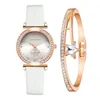 Montres-Bracelets pour femmes, produit de luxe, mode Simple, Bracelet en acier, horloge décontractée, Quartz, 2 pièces