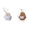 Keychains Trendy Plush Door Car Key Animal For Men Women Keyring Korean Style Cute Keychain Bear With Mask Bag Pendant Jewelry GiftsKeychain