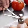 Sublimering verktyg praktisk metall ägg sax ägg topper cutter skalöppnare rostfritt stål kokt rå ägg öppna kreativa köksredskap set