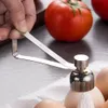 Strumento di sublimazione Pratiche forbici per uova in metallo Uova Topper Cutter Apri guscio Acciaio inossidabile Uovo crudo bollito Aperto Set di utensili da cucina creativi