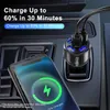 빠른 충전 3.0 4 차량 충전기 iPhone 12 Pro Max 5 포트 USB 충전기 전화 빠른 충전 Xiaomi Mi 10 Car-Charger