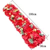 Decorative Flowers & Wreaths Artificial Silk Flower Wedding Road Lead Hydrangea Peony Rose For Arch Square Pavilion Corners FloresDecorative