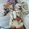 Women's Jackets Women Loose Elegant Puff Long Sleeve Autumn Winter Outerwear Casual Stand Collar Zip-up Tops Coat Fashion High StreetWomen's