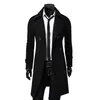 Nieuw modemerk herfstjack Long Trench Coat Men topkwaliteit slanke zwarte mannelijke overjas heren kaki jas trenchcoat windjack CJ191128