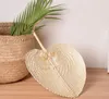 120pcs Party Favor Palm Leaves Fans Handmade Wicker Natural Color Palm-Fan Traditional Chinese Craft Wedding Gifts T9349