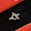 Designers ring fashion lock design band rings personality trend Diamond letter Women's jewelry