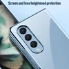 Luxury Plating Clear Transparent PC Hard Cell Phone Falls för Samsung Galaxy Z Fold4 Fold3 Fold2 5G Back Cover Coque