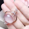 Lockets Per Jewelry Natural Real Rose Quartz Fashion Necklace Pendant 11ct Big Gemstone 925 Sterling Silver T206314