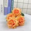 12PCS/lot Real Touch Rose Flower Moisturizing Feel Artificial Wedding Party Home Living Decoration Flore Branch