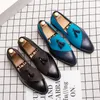 Loafers Men Shoes PU Stitching Microfiber Casual Fashion Round Head Trend Classic Tassel Decoration Simple British Style CP234