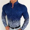 Casual Spring Vintage Digital Printed Butted Tops Mens Bluses Fashion Men Clothing Autumn Long Sleeve Turn-Down Collar Shirts 220326