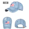 Cappelli da cowboy USA Trump American Baseball Caps lavati con le bandiere statunitensi Sun Shade Party Hat DD220