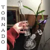 34 cm Wysokie zlewki Zagłady DAB Glass Bubbler Downstem Perc Rura palenia Dab Bong Water Bong z miską 18 mm