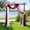 Décoration de fête 5/10M mariage Tulle rouleau cristal Organza tissu en mousseline de soie transparente pour anniversaire toile de fond pays chaise fête