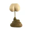 Poop Tea Leaf Strainer Infuser Silicon Loose Tools Funny Butt Shape Herbal Spice Filter Diffuser