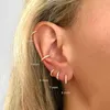 Hoop & Huggie Crystal Earrings For Women Cartilage Ear Tragus Piercing Fashion Gold Plating Zircon Earring JeweyHoop HuggieHoop