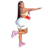 Summer Womens 2 Piece Sports Outfits Tracksuits Cartoon Printed T Shirt and Shorts Jogger Crop Top V Neck Bikers Sets