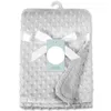 Baby Swaddling Born Thermal Soft Fleece Filt Winter Solid Set Cotton Quilt Spädbarn Bedding Swaddle Wrap 220812