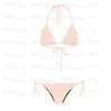 Lettere Design Womens Bikini Vintgae Halter Split Costumi da bagno Sexy Summer Women Costumi da bagno Sexy imbottito Beach Holiday Costume da bagno