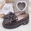 Dress Shoes British Style Vintage Woman Vulcanize Kawaii Pink Sakura Girls Lolita 2022 Summer Slip on Casual Pu Mary Janes 220516